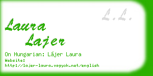laura lajer business card